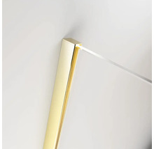 Panou frontal pentru ușă duș Radaway Furo Gold, 60x200 cm, sticlă securizată transparentă, profil auriu-thumb-3