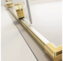 Panou frontal pentru ușă duș Radaway Furo Gold, 60x200 cm, sticlă securizată transparentă, profil auriu-thumb-5