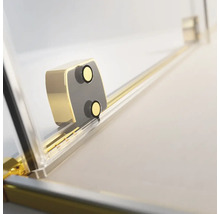 Panou frontal pentru ușă duș Radaway Furo Gold, 60x200 cm, sticlă securizată transparentă, profil auriu-thumb-6
