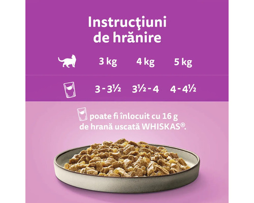 Instrucțiuni de hrănire pentru hrana pentru pisici cu ghid de hrănire