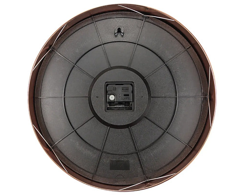 Spatele unui ceas de perete cu mecanism și sistem de prindere