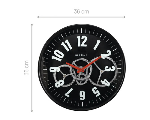 Ceas de perete cu angrenaj și diametrul de 36 centimetri