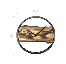 Ceas de perete cu disc de lemn și diametru de 45 cm
