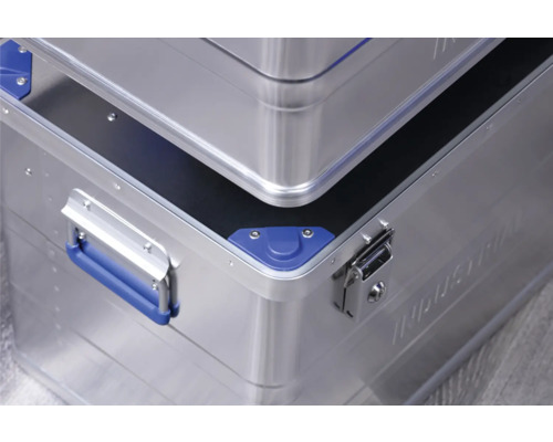 Cutie de transport din aluminiu cu mânere și protecție pentru colțuri