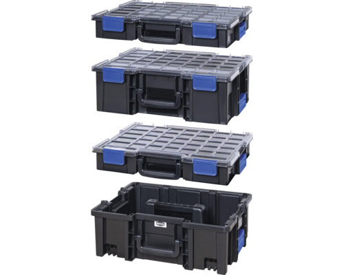 Cutie de scule stivuibilă cu capac transparent