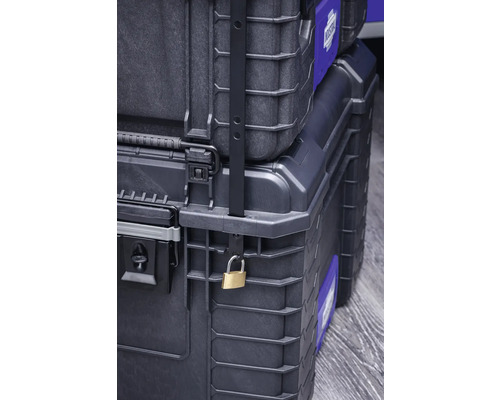 Valize de scule stivuibile cu lacăt pentru securizarea conținutului