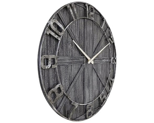 Ceas decorativ de perete cu design din lemn și cifre mari