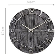 Ceas de perete Nextime din lemn, diametru 50 cm