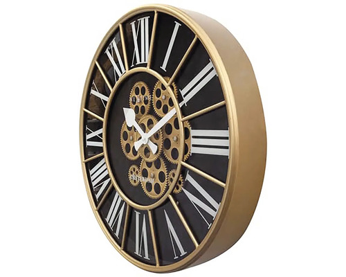 Ceas decorativ de perete cu design de angrenaje