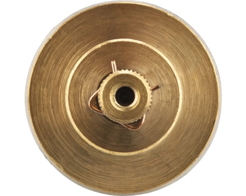 Vedere de sus a unui cap de aspersor metalic