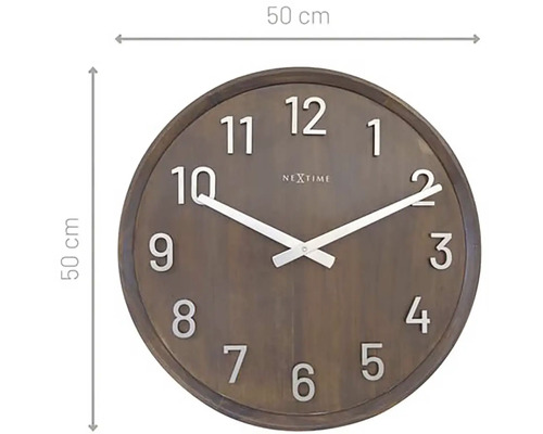 Ceas de perete rotund cu un diametru de 50 de centimetri
