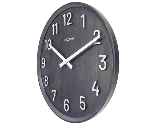Ceas de perete rotund cu cifre și logo Nextime