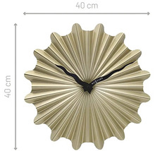 Ceas de perete decorativ auriu cu diametrul de 40 cm