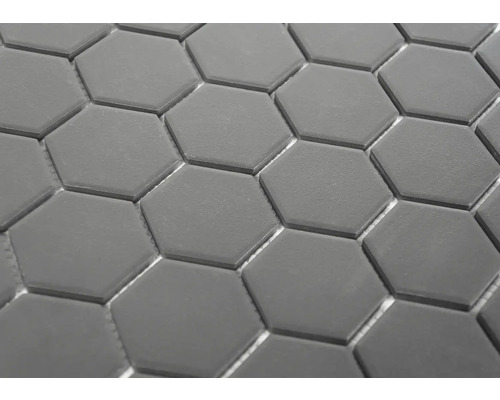 Plăci de mozaic gri cu formă hexagonală
