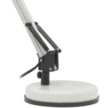 Imagine detaliată cu o lampă de birou cu mecanism cu arc și bază rotundă