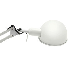 Lampă de birou albă cu braț reglabil