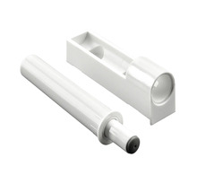 Amortizor alb pentru ușa de mobilă cu carcasă