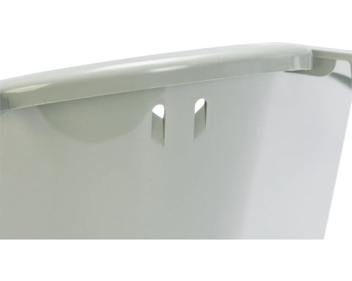 Imagine detaliată a unui coș de gunoi din plastic cu decupaje