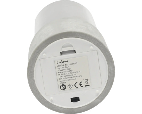 Lumânare LED Lafiora cu compartiment pentru baterii și specificații produs