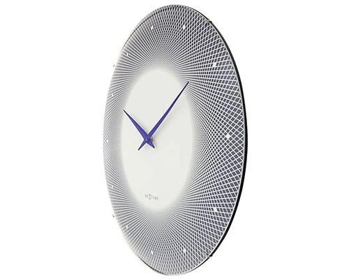 Ceas de perete rotund cu model grilă modern și indicatoare