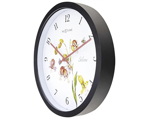 Ceas de perete Nextime Silene cu motiv floral