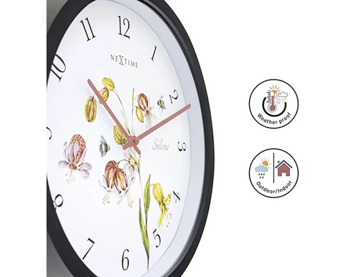 Ceas de perete Nextime Silene cu model floral