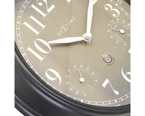 Ceas de perete Nextime cu termometru și higrometru