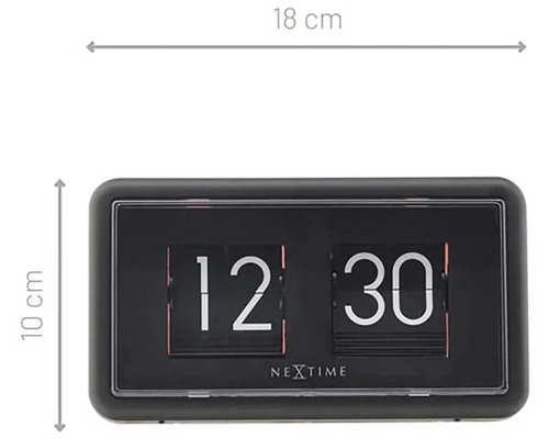 Ceas cu clapetă Nextime cu dimensiunile de 18 pe 10 centimetri