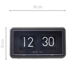 Ceas de masă Nextime cu dimensiunile de 18 cm lățime și 10 cm înălțime