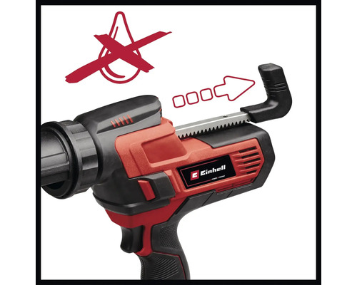 Simbol pentru fără picurare și simbol pentru avans automat pe un pistol de silicon de la Einhell