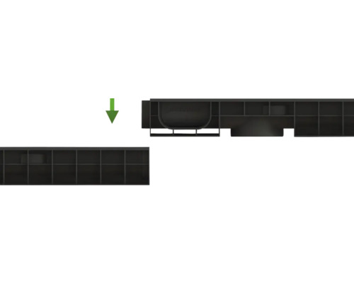 Jgheab de preaplin și piesă terminală pentru jgheabul de drenaj