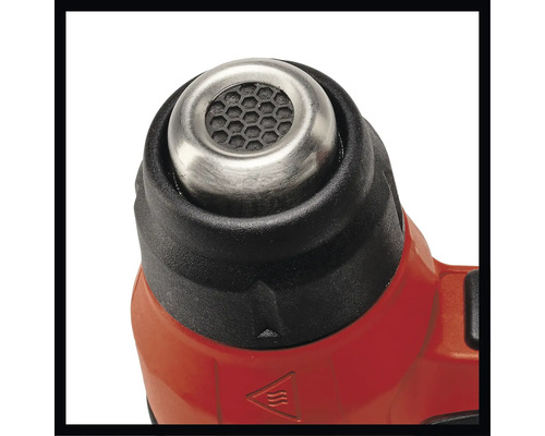 Prim-plan cu un pistol cu aer cald cu duză