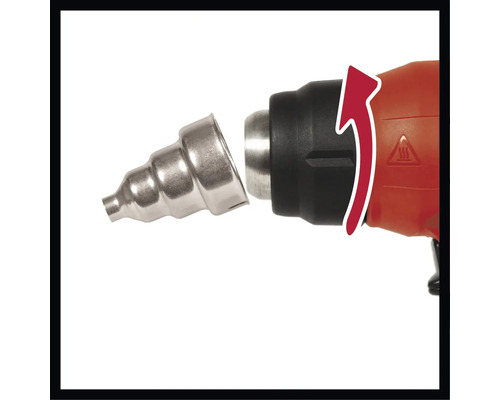 Pistol cu aer cald cu duză și săgeată de instrucțiuni