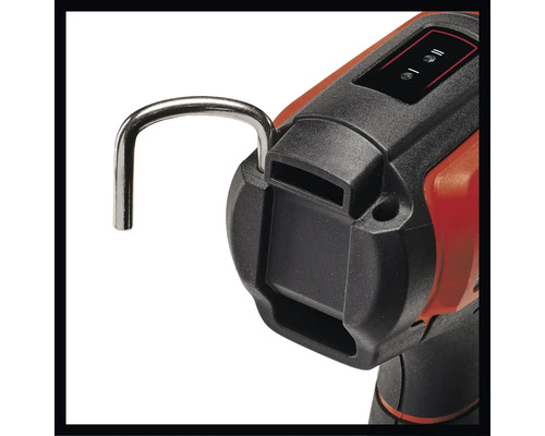 Imagine detaliată cu o lampă cu acumulator cu cârlig