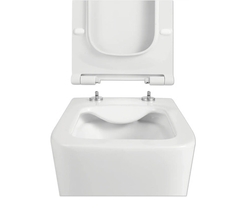 Toaletă ceramică cu capac deschis