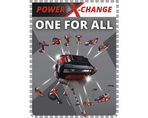 Acumulator Einhell Power X-Change cu diverse scule și echipamente de grădină