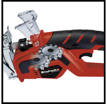 Logo Einhell. Detaliu foarfece de crengi cu acumulator.