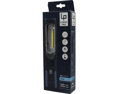 Lampă de lucru Lumak Pro în ambalajul produsului