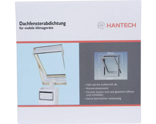 Element de etanșare fereastră acoperiș / mansardă Hantech max. 2m, pentru aparat portabil de aer condiționat