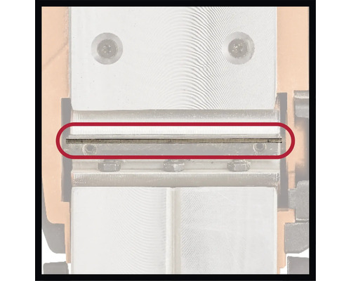 Vizualizare detaliată a unei șine de ghidare