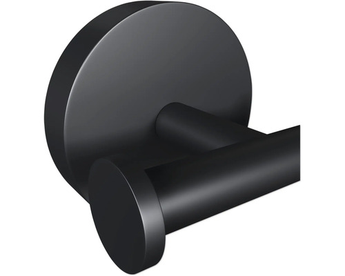 Suport negru pentru prosop, pentru montare pe perete