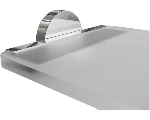 Raft de sticlă cu suport metalic