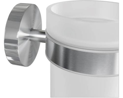 Suport de perete pentru pahar de periuțe de dinți din metal și sticlă