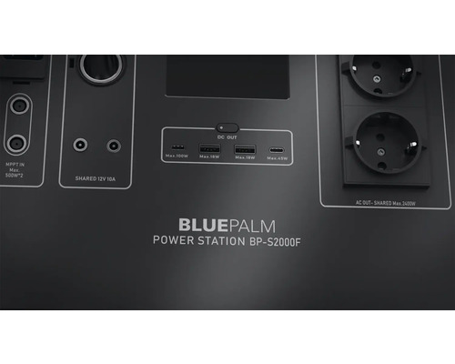 Stație de alimentare BluePalm BP-S2000F cu diverse conexiuni