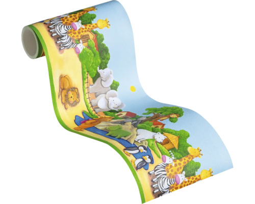 Bordură de tapet cu motive animale pentru camera copiilor