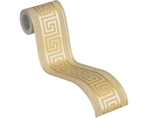 Bordură de tapet cu motiv grecesc meandru pe rolă