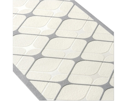 Prim-plan cu o placă de mochetă cu model geometric