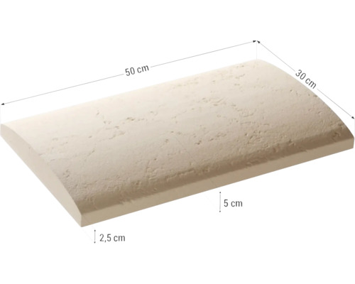 Placă de acoperire cu dimensiunile 50 cm x 30 cm x 5 cm