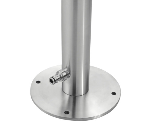 Stâlp din oțel inoxidabil cu robinet și picior de montaj
