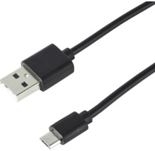 Cablu negru USB la Micro USB pentru transfer de date și încărcarea dispozitivelor
